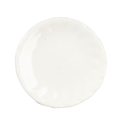 Round Ceramic Plate/White
